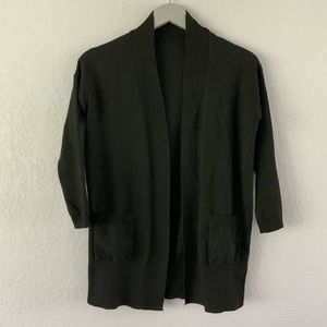Poof! Black Cardigan 3/4 Length Sleeves